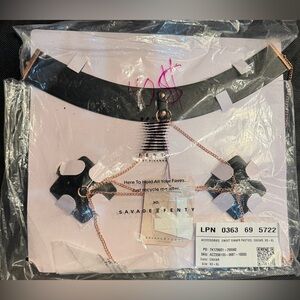 Savage X Fenty Rose Gold Chain Pasties - Caviar